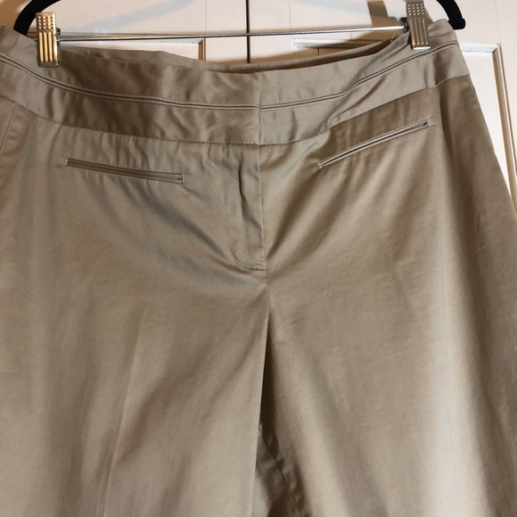 Lane Bryant Khaki Capri Side Slit - Picture 1 of 8